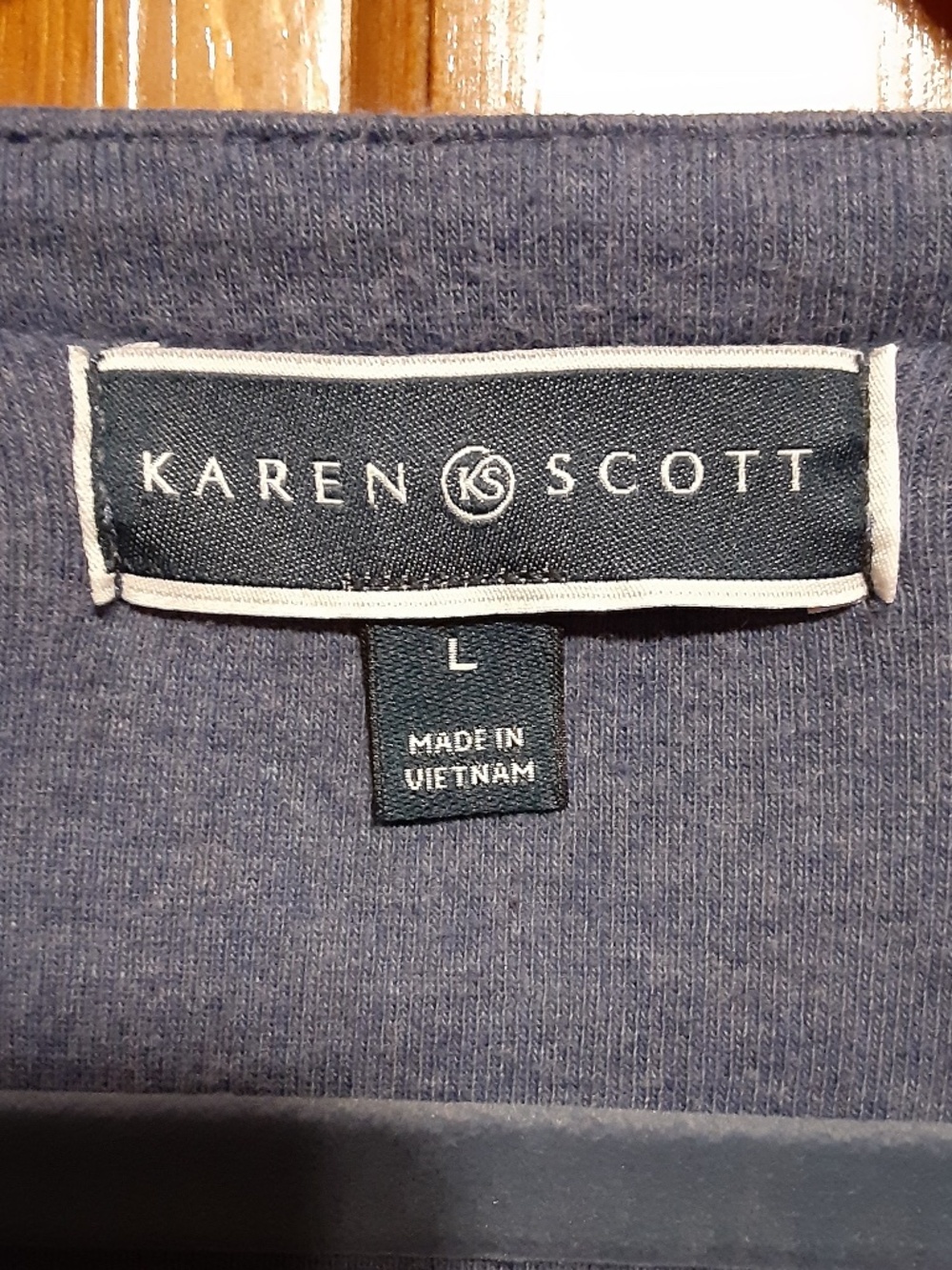 Karen Scott Blue Soft Cotton Top - Picture 2 of 3